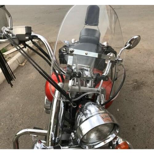 Windshield Windscreen For 2005-2017 Yamaha Stryker 1300 XVS1300 Roadliner Stratoliner 1900 XV1900 7/8" 1" Handlebar Fixed Screen