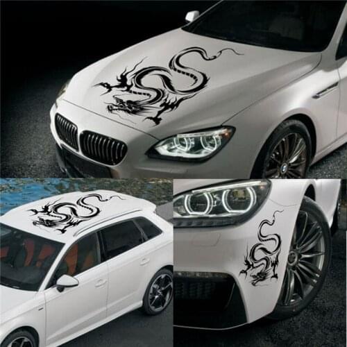 Car Hood Body Vinyl Graphic Wrap Decal Dragon Sticker on Car Racing Sport Reflect Vinyl Decal Personality Waterproof Accessories