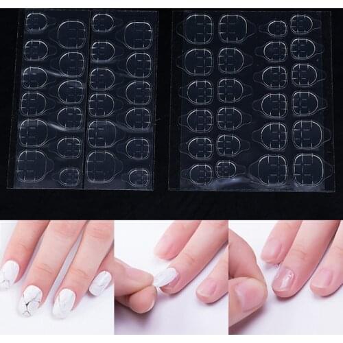 10Sheets/240pcs Double Sided False Nail Art Adhesive Tape Glue Sticker DIY Tips Fake Nail Acrylic Manicure Gel Makeup Tool