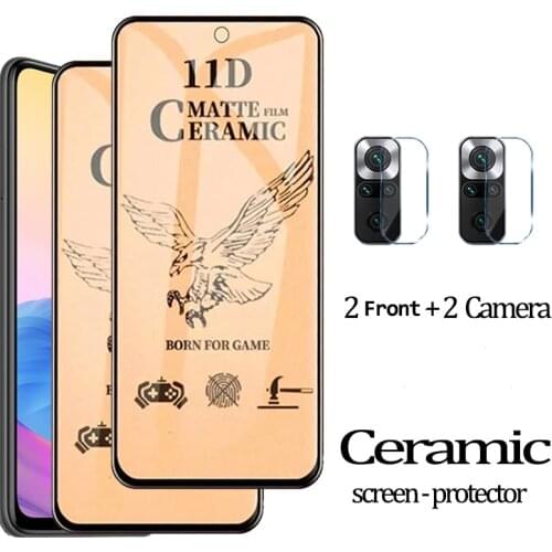 2pcs Glass 2 Camera Film for Redmi Note 10 5G Matte Frosted Glass xiamoi note10 redmi 10 xiaomi Redimi note 10s 10 T 10T 128 gb Ceramic Screen Protector for Redmi Note 10 Pro Smartphone