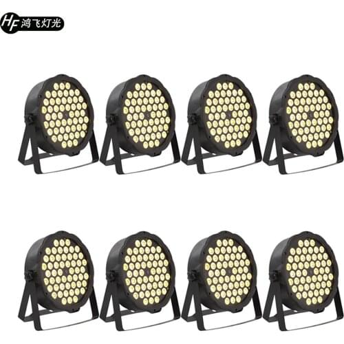 8pcs / 54W led Warm White par light 54 LED White light par DMX512 Background staining light