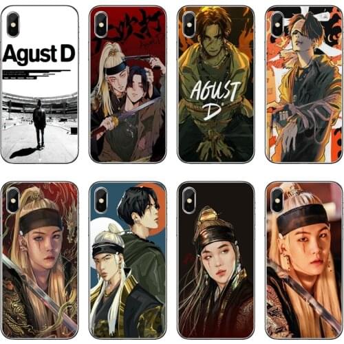 Agust D Suga Kpop Boy Transparent Phone Case For iPhone 12 11 Pro Max Mini XS Max XR X 8 7 Plus 6 6S Plus 5 5S SE 2020