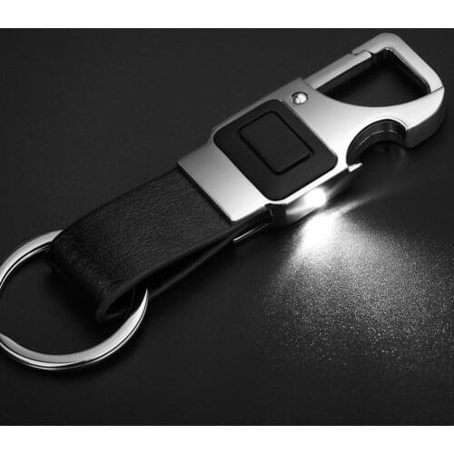 Keychain LED Lights Lamp Multi-function Automobile Key Ring Bottle Opener Holder Car-styling Automobile Women Men Gifts 2021 New