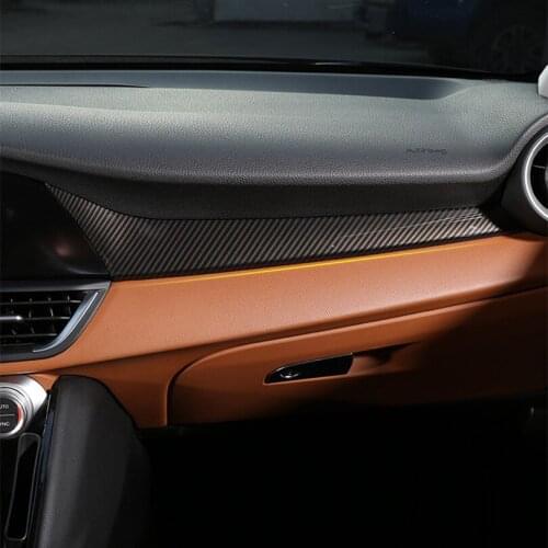 Cabon Fiber Style ABS Center Console Decoration Panel Cover Trim For Alfa Romeo Giulia 2017-2020 Car Accessories Left Hand Drive
