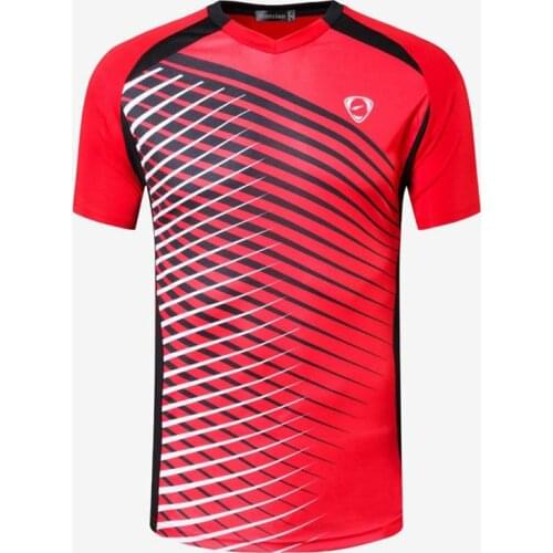 Jeansian Mens Tshirt T-Shirt Tee Shirt Sport Dry Fit Short Sleeve Running Fitness Workout LSL230 Red