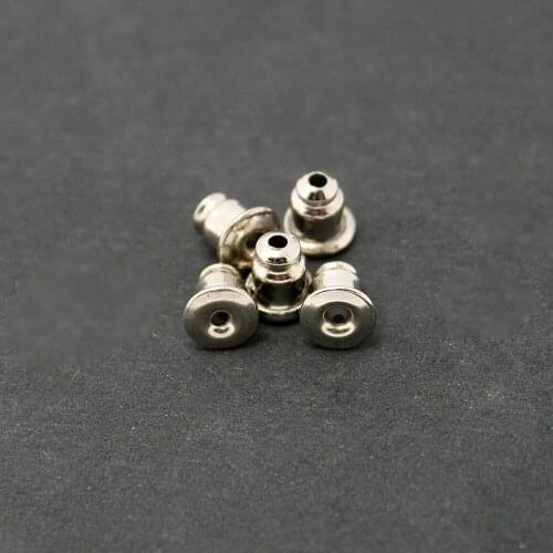 Hot Fashion 5*6mm Ear Plugs 20pcs/lot White K Earring back stopper for Earring Findings FRB015-69