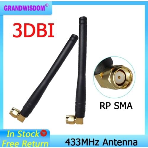 433MHz loar antenne 3dbi RP-SMA Connector 433 mhz antena rubber lora antenna for wireless watermeter Gasmeter Lorawan Emeter