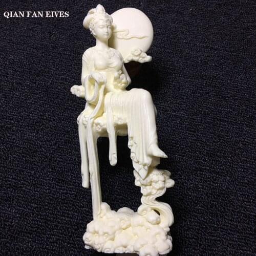 Chinese style character Chang'e fairy statue，Modern art sculpture，Chang'e to the moon，High-end home decoration statue