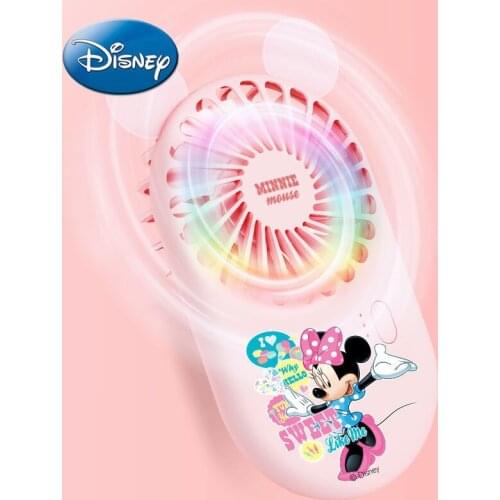Disney Mickey Mouse Donald Duck Cartoon Handheld Mini Electric Fan USB Portable Charger Silent Electric Fan