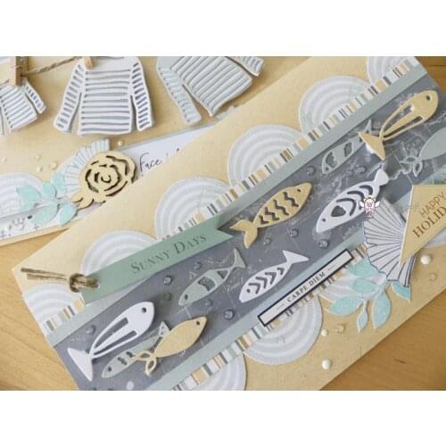 Mmao Crafts Metal Steel Cutting Dies Various fish decoration Stencil For DIY Scrapbooking Paper/photo Cards Embossing Dies