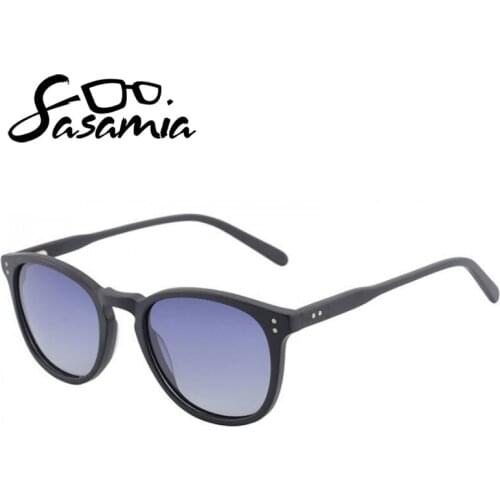 SASAMIA Unisex Sunglasses Metal Lady Sunglasses Wearing Polarized Oval Male Sun Glasses UV400 Oculos Gafas De Sol WD5002-2