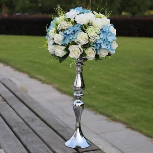 2015 New! wedding route guide road lead flower with shelf Hydrangea Rose flower table centerpiece flower decoratio Free shipping