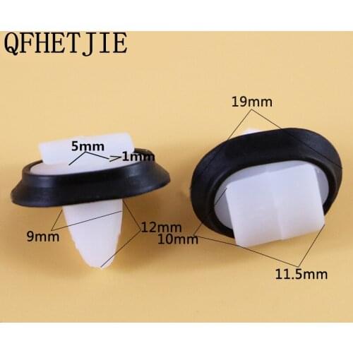 New 50Pcs white nylon Clips Door trim board card door buckle with silencer pad Car Door Panels Auto motive Fasteners