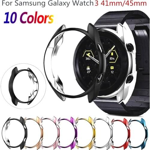 New Ultra Thin Flexible Watch Case for Samsung Galaxy Watch 3 45mm 41mm Soft TPU Protective Cover Anti-scratch Shockproof Bumper