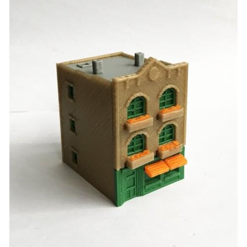 Outland Models City Classic 3-Story Building w Storefront N Scale Train Railroad