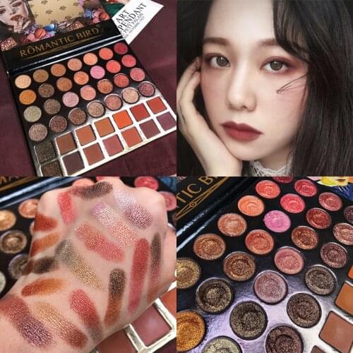 42 Colors Eyeshadow Pallete Shimmer Matte Glitter Eyeshadow Palette Waterproof Warm Metallic Pigmented Makeup Palette Cosmetic