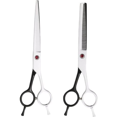 7 Inch Japanese Stainless Steel Salon Cutting Thinning Pet Grooming Professional Hair Scissors