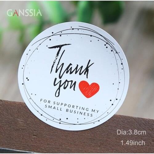 100pcs/lot Simple Cute Dia:3.8cm"Thank you"Round Seal Stickers Decoration Gift Handwork Packing Seal Sticker(ss-718)