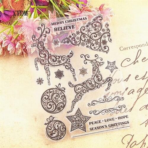 Hot selling elk transparent clear stamp / silicone seal roller stamp DIY scrapbook album / card production