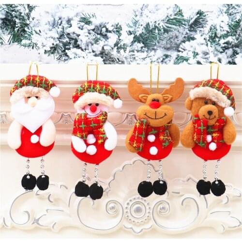 Christmas Cartoon Doll Style Christmas Decorations for Tree Doll Hang Ornaments Navidad 2022 New for Xmas Gift Home Decor 2021