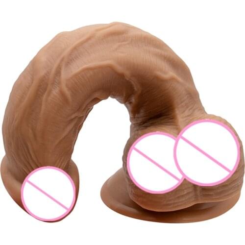 6/8 Inch Huge Realistic Dildo Silicone Penis Dong with Suction Cup for Women Masturbation Lesbain Sex Toy