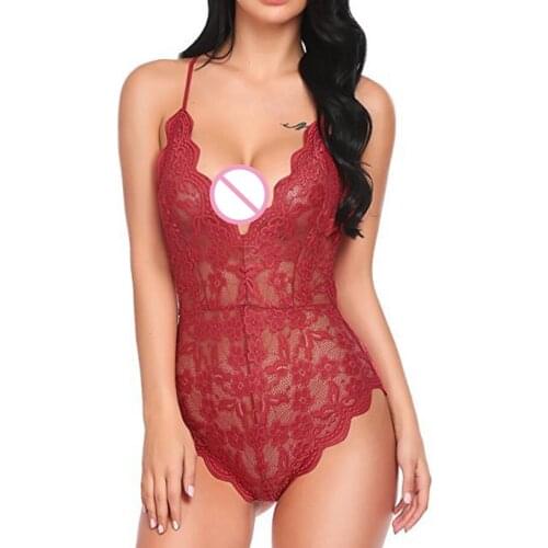 Sexy Lingerie Hot Erotic Bodysuit Sex Costumes for Women Lace Flower Porno Lenceria Teddies Mujer Sexy Sleepwear Body Suits