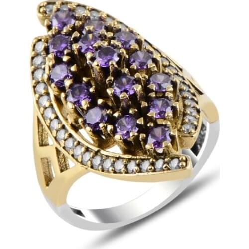 Silver 925 Sterling Authentic Zircon Stone Ring