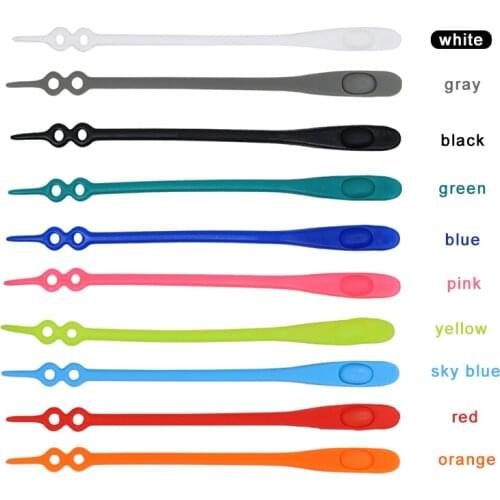 Adults Kids Waterproof Silicone Lazy Shoelaces Tieless Shoes Accessories Rubber Elastic Shoe Laces 12pcs/pack