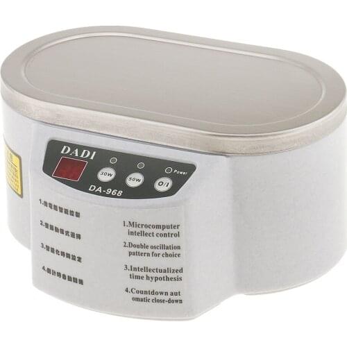 LCD Heated Ultrasonic Cleaner Machine For Denture Eyeglass Jewelry Watch 30W/50W 40KHz 600ml