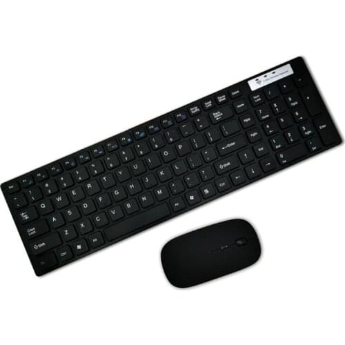 Universal Silent Ultra-thin 2.4G Wireless Keyboard and Mouse Set for Laptop PC Computer
