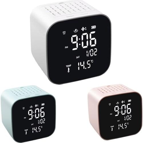 USB Anhydrous Essential Oil Diffuser Machine Clock Alarm Clock Perpetual Calendar Thermometer Air Purifier