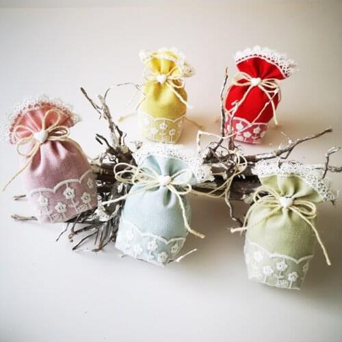 1PC 10x14cm Cotton Linen Bags Jewelry Rings Packaging Bags Wedding Party Decoration Drawable Candy Tea Cosmetic Bags Gift Pouch