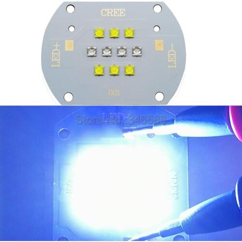 50W Cree Xlamp XTE XT-E White 6000K (6pcs) + Royal Blue 450NM (4pcs) LED Emitter Bulb Light lamp For Aquarium Fish Coral Growing