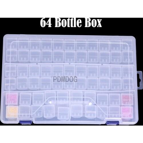 56/64pcs Bottles Diamond Painting Tools Accessories Storage Box Beads Container Diamond Embroidery Stone Mosaic Convenience Box
