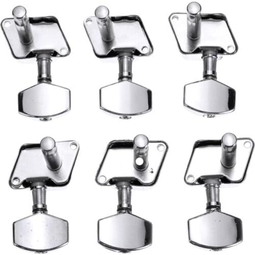 6pcs Left and Right Chrome Guitar Sealed Peg Tuning Pegs Tuners Machine Heads For Acoustic Electric Guitar Guitar Parts