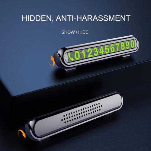 Aromatherapy Car Temporary Stop Parking Card Luminous Phone Number Display Plate sign In The Car Styling Temporary Parking Card