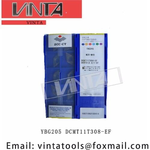 Free shipping high quality 10pcs/lots YBG205 YBG202 DCMT11T308-EF cnc carbide turning inserts cutting blade tools