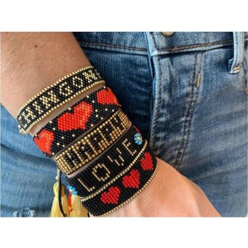 Love Heart Bracelet For Girls Handmade Wrap Pulsera Multilayer Friendship Jewelry Miyuki Bracelets