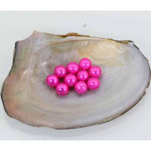 Loose Beads 6-7MM Colorful Cultured Round Freshwater Pearl Fashion DIY Jewelry AAAA Grade Gift For Women Rose Red LR007