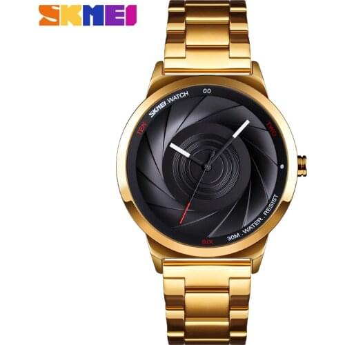 New SKMEI Top Luxury Brand Men Watch Quartz Male Clock Creative Sport Waterproof Stainless Steel Wristwatch Reloj Hombre