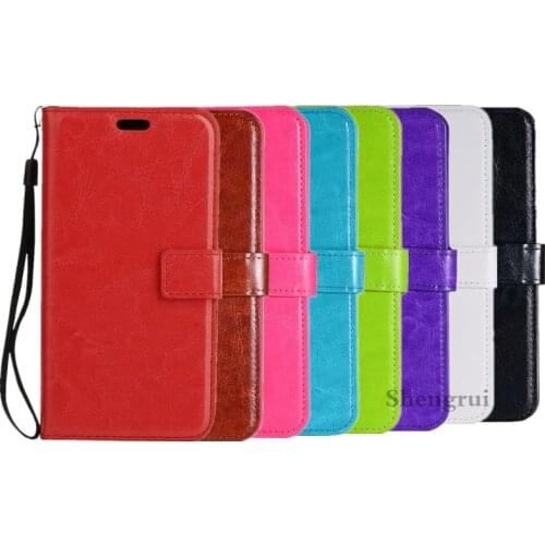 50pcs/lot Flip PU Leather Cover Case For Sony Xperia 10 Crazy Horse Grain Phone Bag
