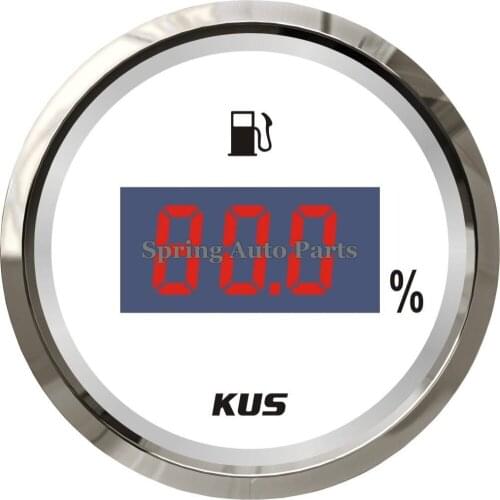 KUS 2" 52mm digital fuel level gauge meter 0-190ohm 12V 24V KY20101 with backlight