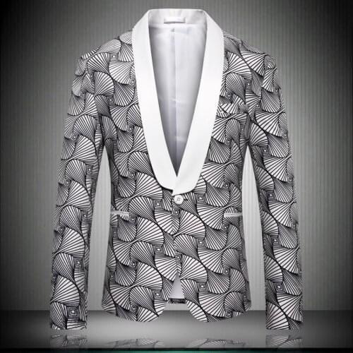Design Nice Mens Pattern Blazer Jacket 2020 High Quality New Great Designer Wedding Party Stage Wear Male Blazers 5XL K9012