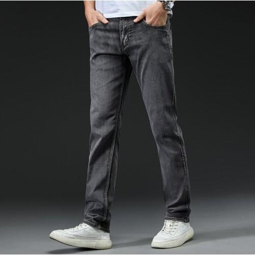 Jeans For Men Straight Trousers Male High Quality Slim Fit Business Denim Designer Casual Biker Pants Pantalon Hombre Homme