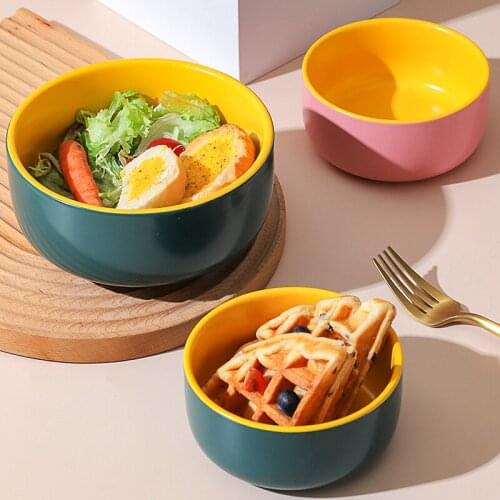 European porcelain ceramic salad bowl japanese rice ramen bowls Creative large mixing bowls korean Kitchen Restaurant Supplies
