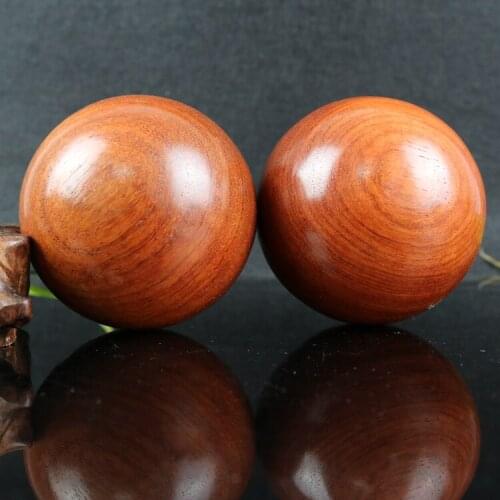 2Pcs 5cm Available Wood Fitness Ball Massage Handball Health Meditation Exercise Stress Relief Baoding Balls Hand Relaxation