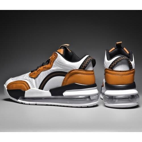 Full Palm Air Cushion Basketball Shoes Mid-top Trendy Shoes Mens Fashion Outdoor Sports Shoes Sneakers Men Casual Shoes Zapatos