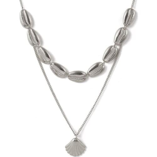 2021 Shell Necklace Choker Moana Kolye Bohemia Shell Necklace Female Chain Sautoir Clavicle Collares Collier Women Hot Sale