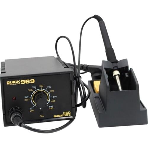 Quick 969 Constant Temperature Adjustable Soldering Station Electric Iron 60W Welding Station Repair Mobile Phone ESD Safe
