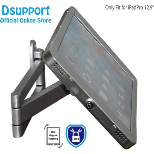 Aluminum Alloy Tablet PC wall mounted Anti Theft design Display Stand With Security Lock for IPAD PRO 12.9 INCH